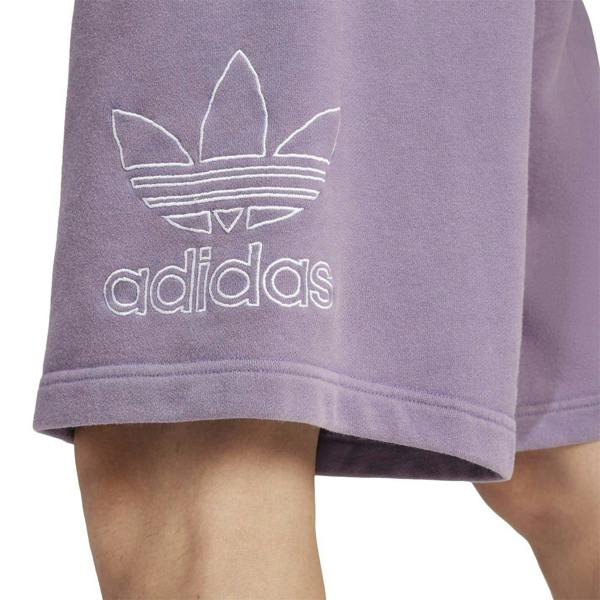 Adidas Mens Fleece Trefoil Sweat Shorts - Purple - 