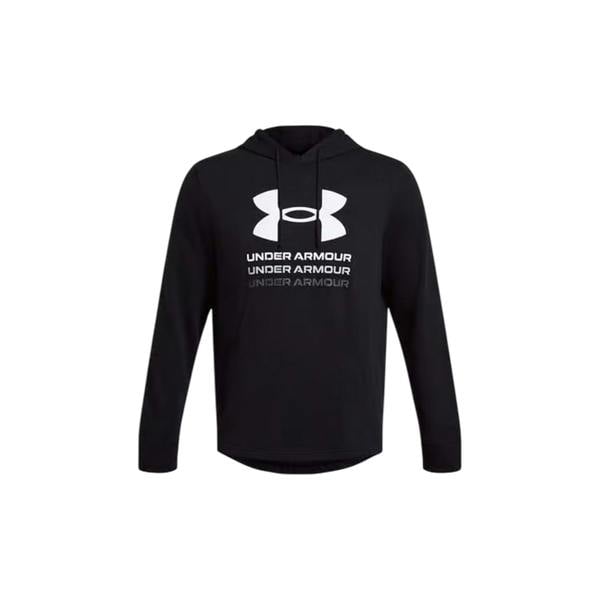 Under Armour Mens Rival Terry Graphic Hoodie - Black - 