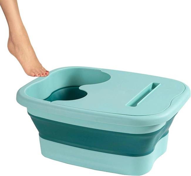 Dyzi Foldable Foot Bath Soak Tub with Massage for Home and Travel Use
