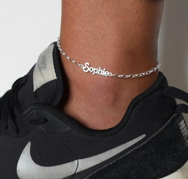 Christopher James of London Sterling Silver Name Anklet