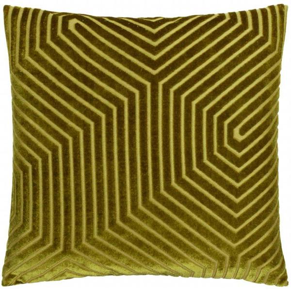 Paoletti Evoke Cut Cushion Cover - Olive - 