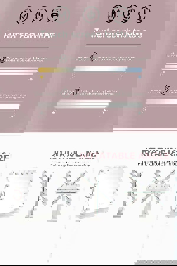 Living and Home Fashion Vanity Mirror with Lights, Bedroom Bathroom Dressing-Table Makeup Mirror