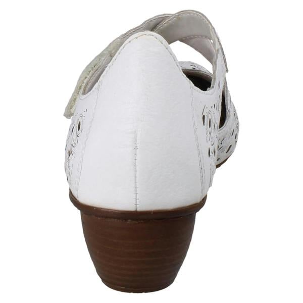 Rieker Ladies Rieker Hook And Loop Heeled Shoes 43773