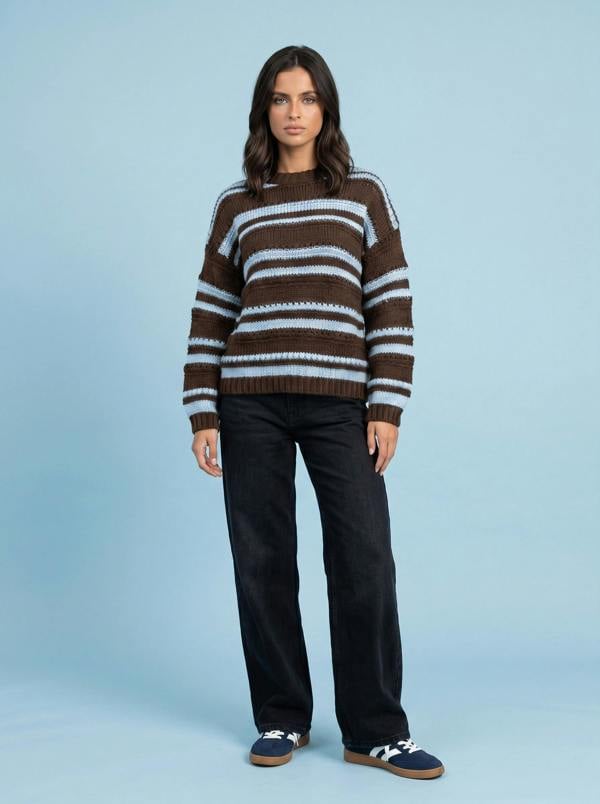 Urban Bliss Textured Stripe Crew Neck Jumper