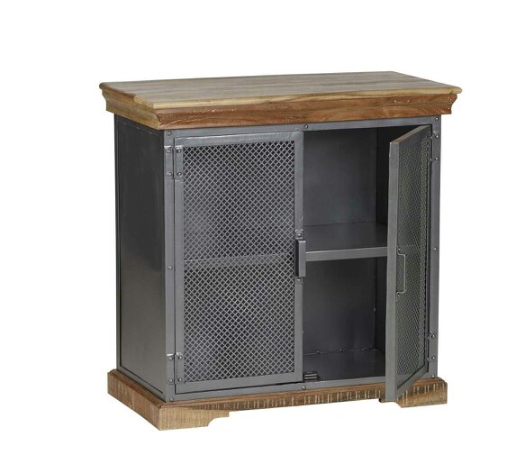 Wyld Haus Albatross Small Mango Wood and Metal Sideboard 2 Doors