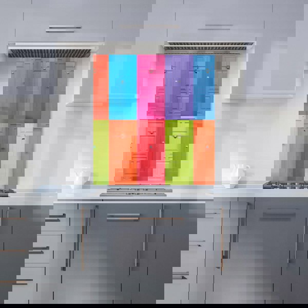 Warren Reed - Designer Colourful English Doors Kitchen Splashback