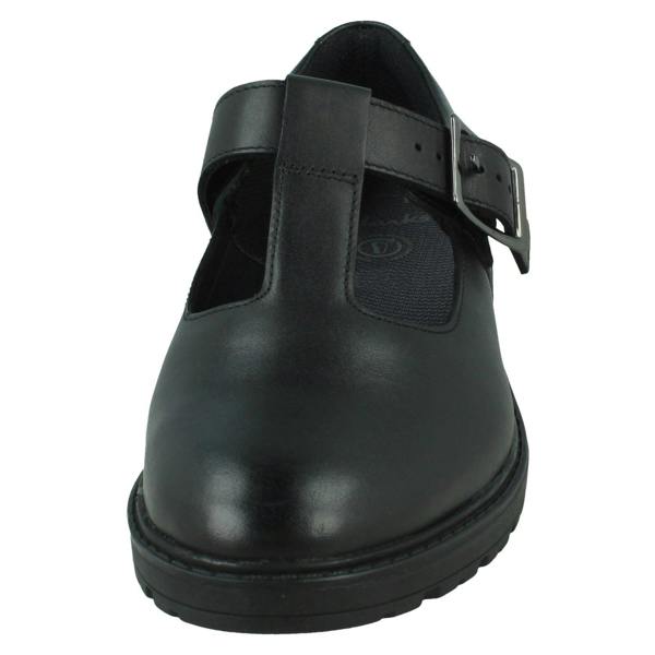 Clarks Girls Clarks T-Bar School Shoes Loxham Shine