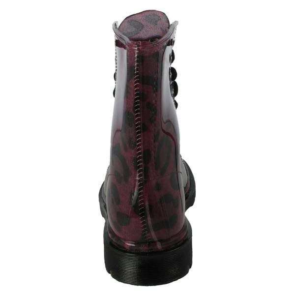 Spot On Ladies Spot On Chunky Heel Transparent Boots