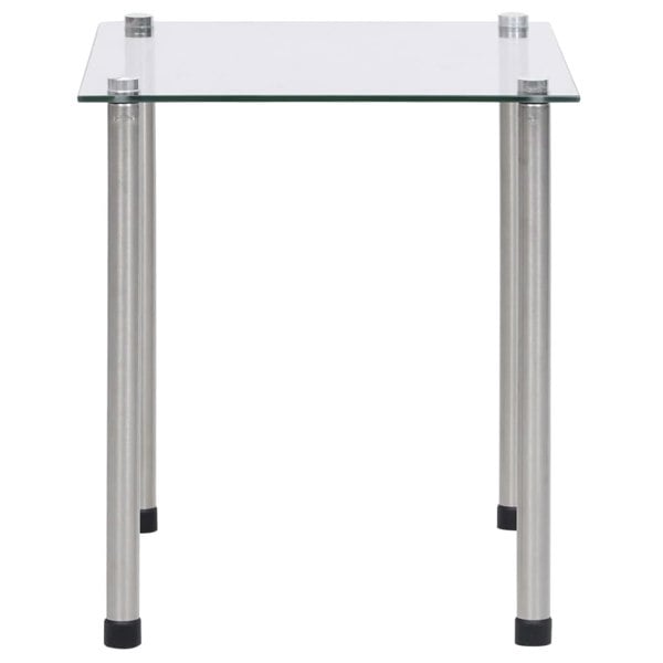 Berkfield Nesting Tables 3 pcs Transparent Tempered Glass