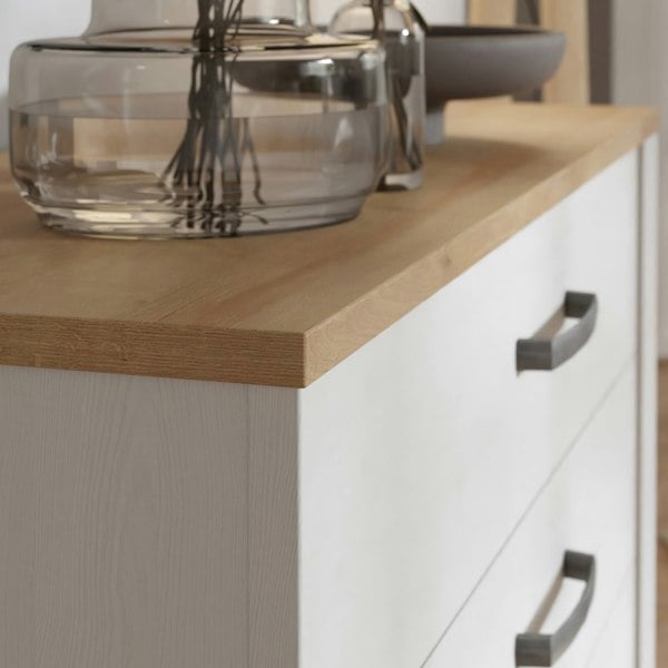 Furniture To Go Bohol 3 Drawer Chest in Riviera Oak/White