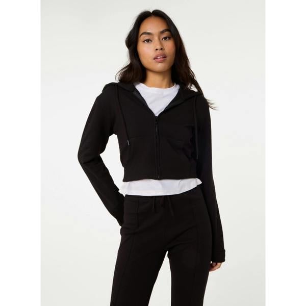 Pink Vanilla Zip Up Cropped Hoodie