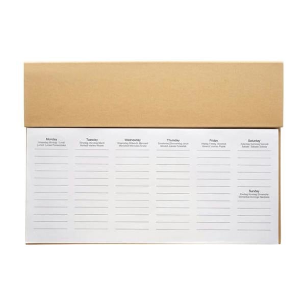 MidOcean Memweek Weekly Planner - Beige - 