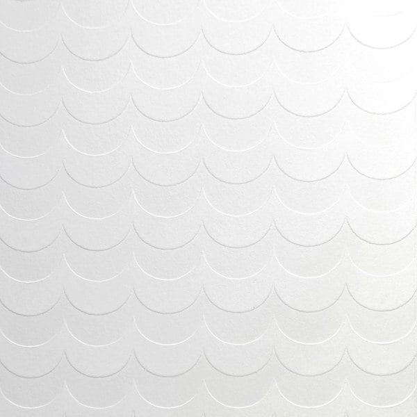 SCOOP white flock wallpaper