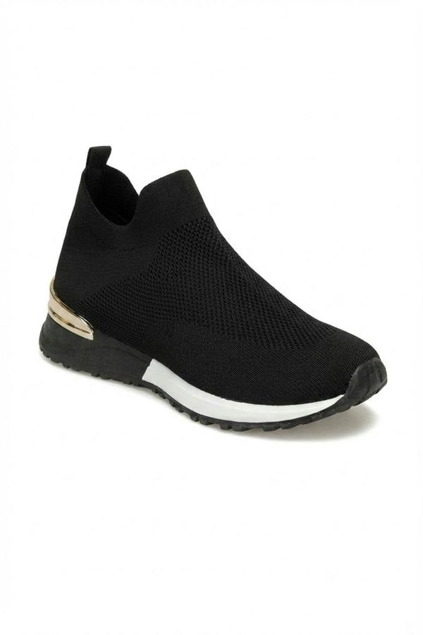 Jessi Slip On Sock Wedge Trainers - White_wb