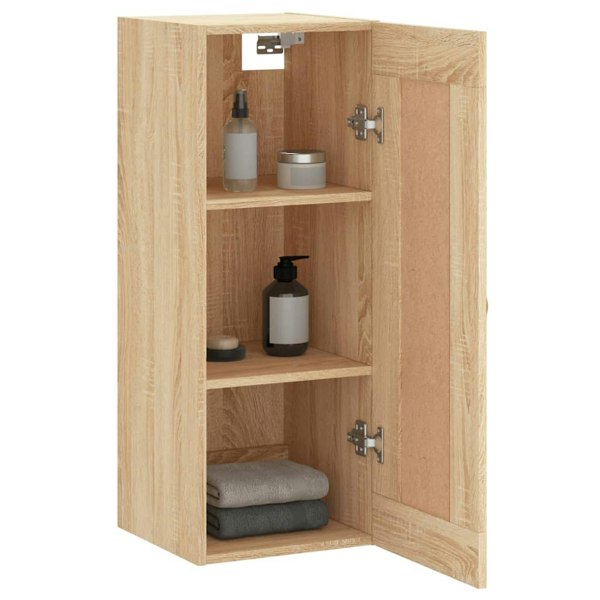 Berkfield Wall Mounted Cabinet Sonoma Oak 34.5x34x90 cm Engineered Wood