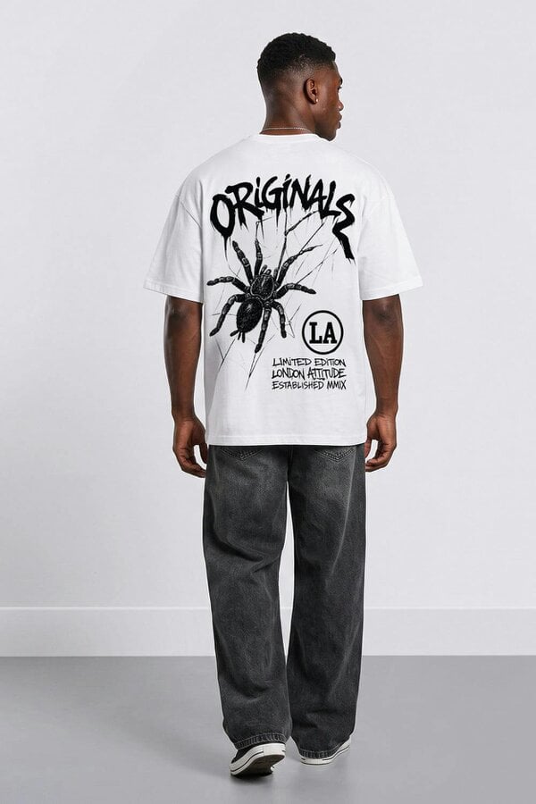 London Attitude Originals Oversized Heavyweight Spider T-Shirt