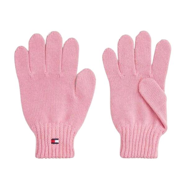 Tommy Hilfiger Childrens/Kids Knitted Flag Logo Gloves - Pink - 