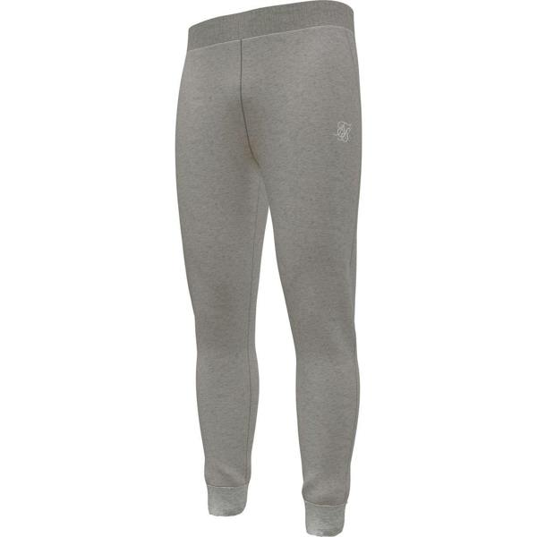 SikSilk Mens Fleece Joggers - Grey Marl - 