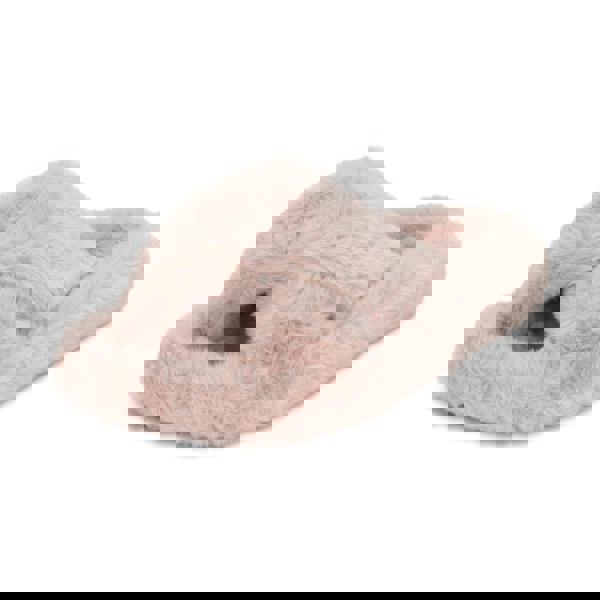 VIVA Polar Women's Faux Fur Fluffy Plush Open Toe Slippers for Indoors