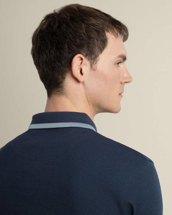 Larsson & Co Broder - Rib Polo Shirt With Tonal Tipping