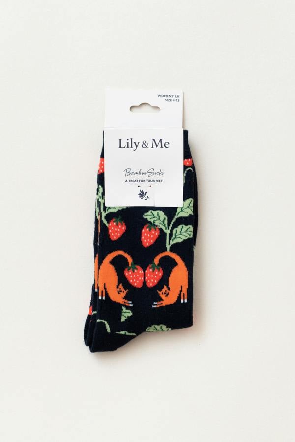 Strawberry Fields Bamboo Ankle Socks