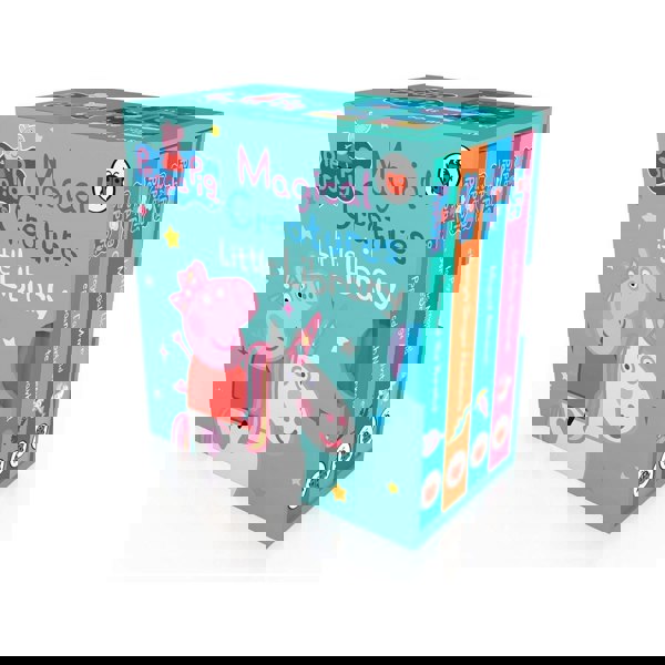 Peppa's Magical Creatures Little Library 4 Story Books Collection Box Set mermaids, unicorns, narwhals, dragons