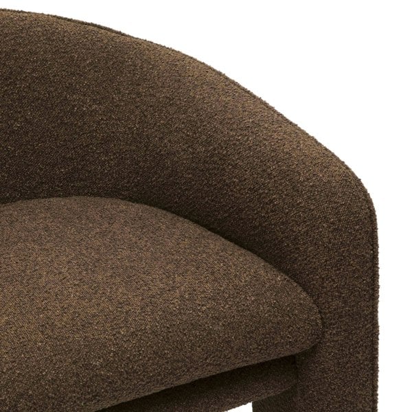 Furniture Edit Marla Chocolate Brown Boucle Accent Chair