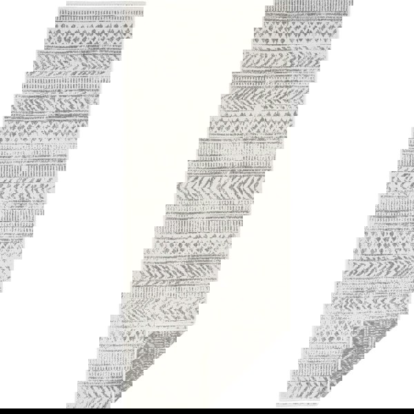 Indoor-Outdoor Reversible Geometric Grey Rug