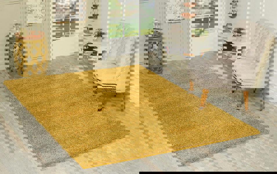 Smart Living Soft Shaggy Rug - Gold