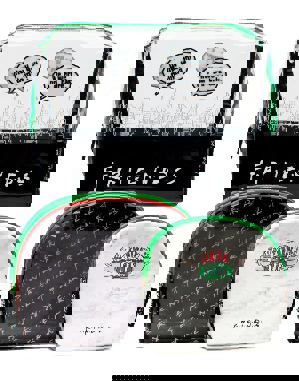 Friends Womens Black Logo Central Perk Graphic Makeup Bag (One Size)