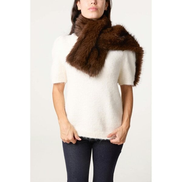 Blue Vanilla Faux Fur Scarf