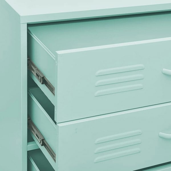 Berkfield Chest of Drawers Mint 80x35x101.5 cm Steel