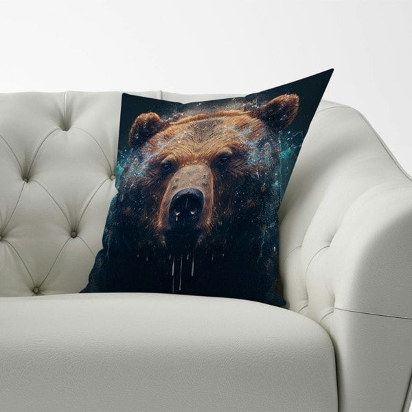 Warren Reed Brown Bear Face Splashart Cushions