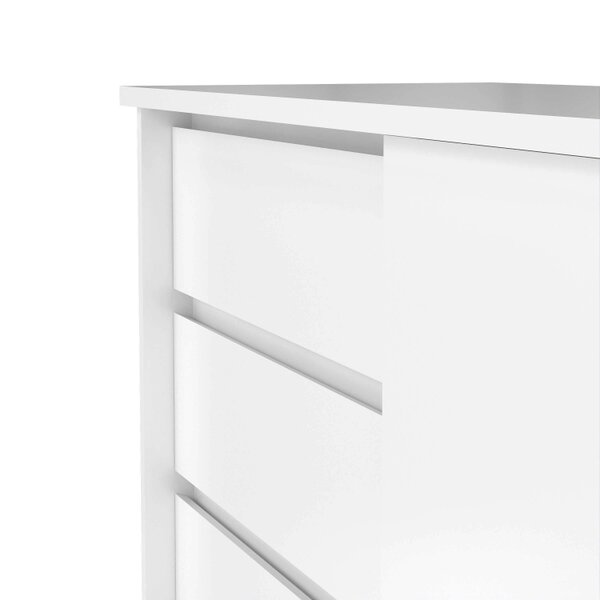 Wyld Haus Budapest White Wooden Storage Unit 1 Door 3 Drawers