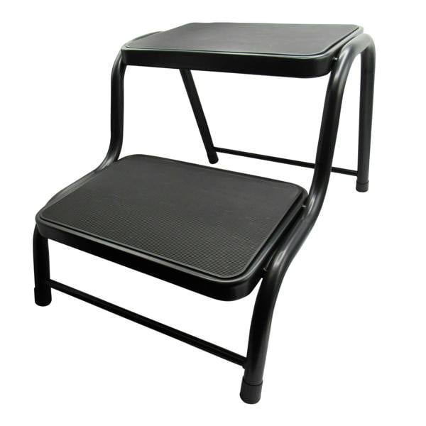 Non-Slip Double Caravan Step (Static 2 Step Platform Motorhome Twin Black)
