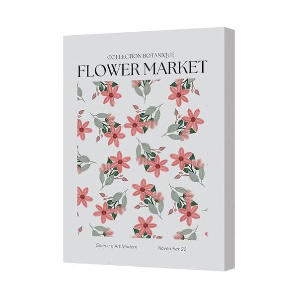 Benjamin Tate Design Canvas Wall Art Flower Market Botanical Collection Floral Print