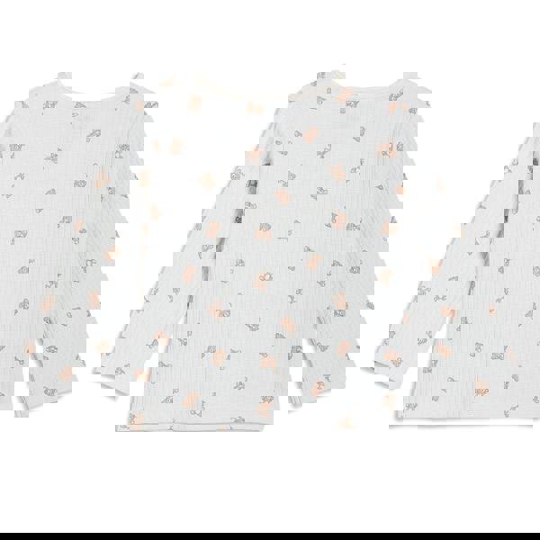 Mini Cuddles Baby Boy Teddy Print 2pc Set, Blue