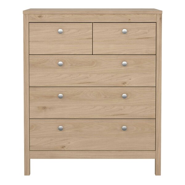 Wyld Haus Gossmere Hickory Oak Effect Chest 5 Drawers