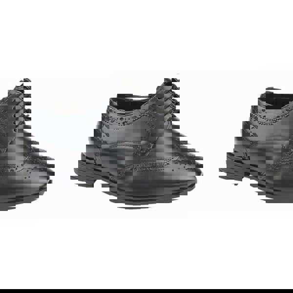 Roamers Mens Softie Leather Brogues - Black - 