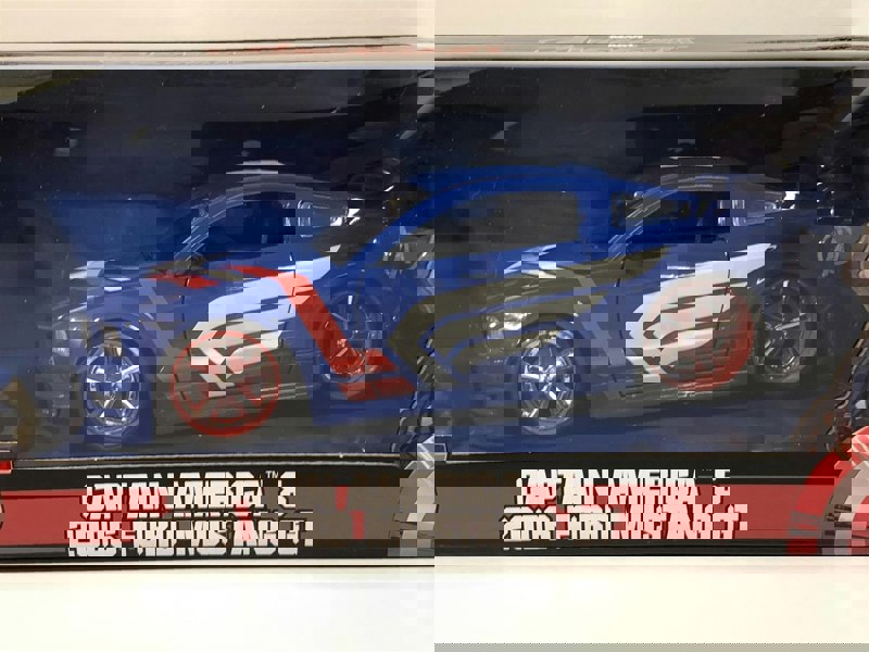 captain america 2006 ford mustang with figure 1:24 scale jada 31187