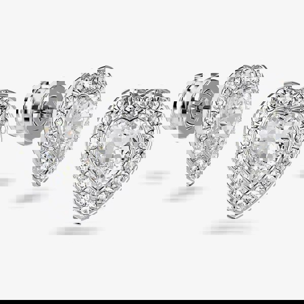 Swarovski Ariana Grande X Swarovski Capsule White Crystal Heart Stud Earrings 5720859