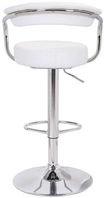 Lamboro Zenith Kitchen Bar Stool, Height Adjustable Gas-Lift, Breakfast & Home Bar Stool, White