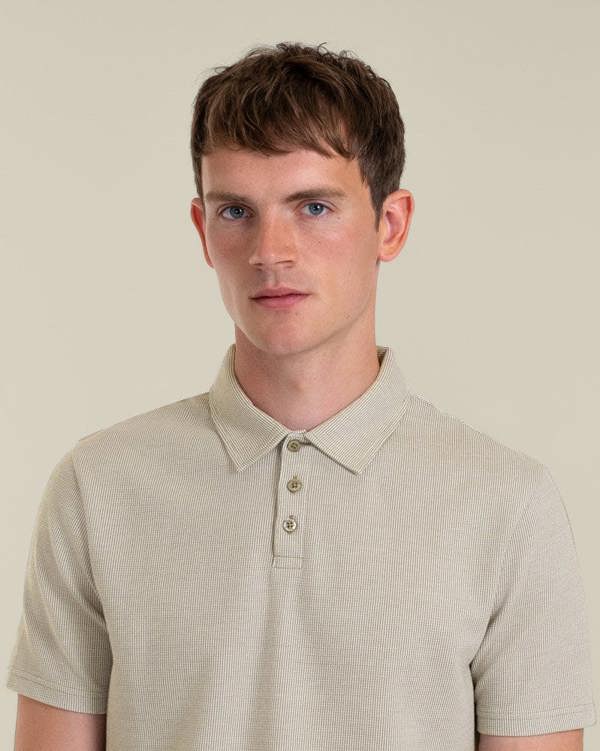 Larsson & Co Per - Jacquard Textured Polo Shirt
