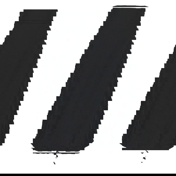 J W Anderson black cotton-blend skirt in an A-line cut with drawstring gathering to hemline