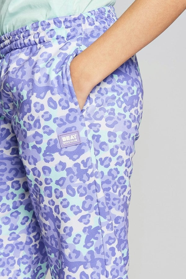 Beat Girlz Club Ice Girls Jogger - Mint Leopard Print