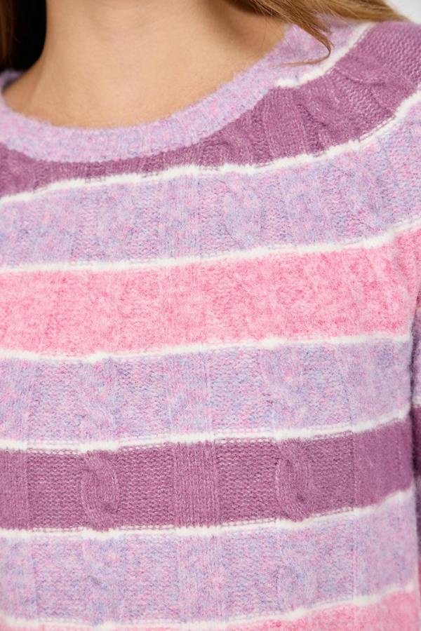 Mudflower Cable-Knit Stripe Jumper