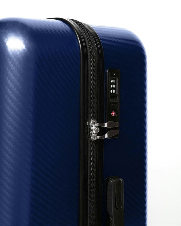 Crosshatch Escapade Embossed Suitcase 3pk Royal