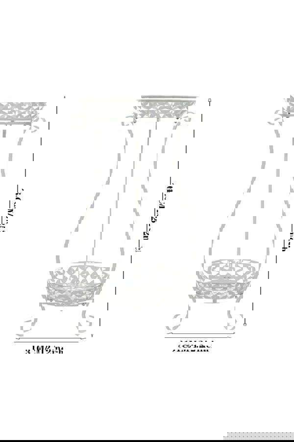 Living and Home 2 Tier Tall Vintage Metal Plant Stand Rack Plant Pot Holder