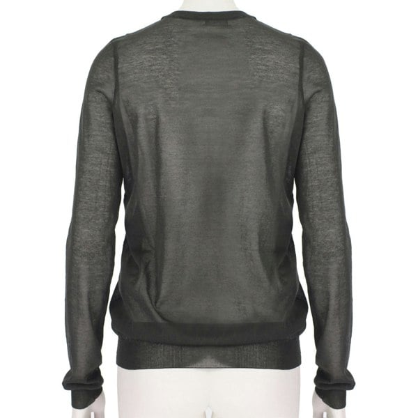 Nina Ricci fine-gauge sheer knitwear in dark brown and midnight blue