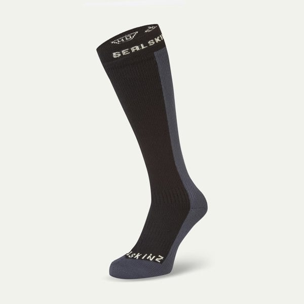 SealSkinz Worstead Waterproof Cold Weather Knee Length Sock - Black